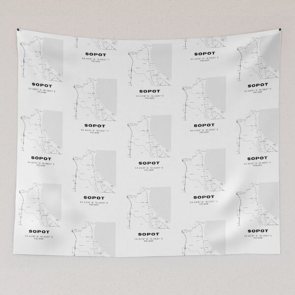 Item preview, Sopot Poland Minimalist Map | Black & White City Poster designed and sold by RM-Journey.