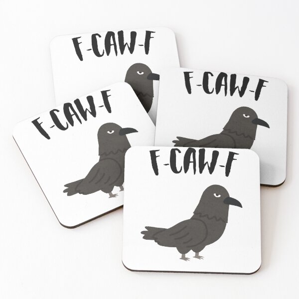 Item preview, Funny F-Caw-F Crow Raven | Gothic Dark Humor Bird Pun Design designed and sold by BeBetterPeople.