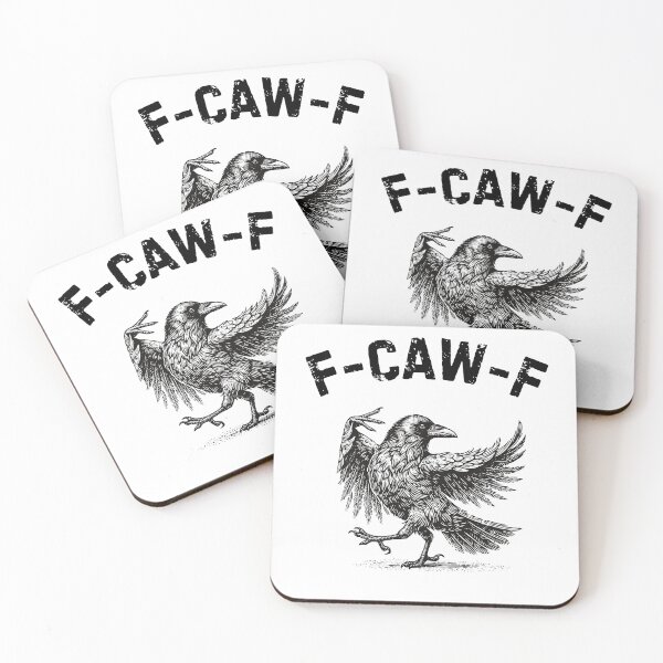 Item preview, Black Crow F-Caw-F Raven Funny | Gothic Dark Humor Bird Pun Design designed and sold by BeBetterPeople.
