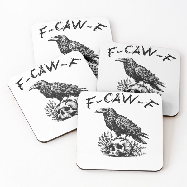 Item preview, F-Caw-F Funny Crow Raven | Gothic Dark Humor Bird Pun Design designed and sold by BeBetterPeople.