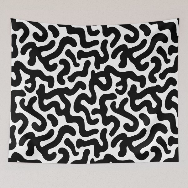 Item preview, Black and White Squiggle Pattern designed and sold by Kybruno's Creations.