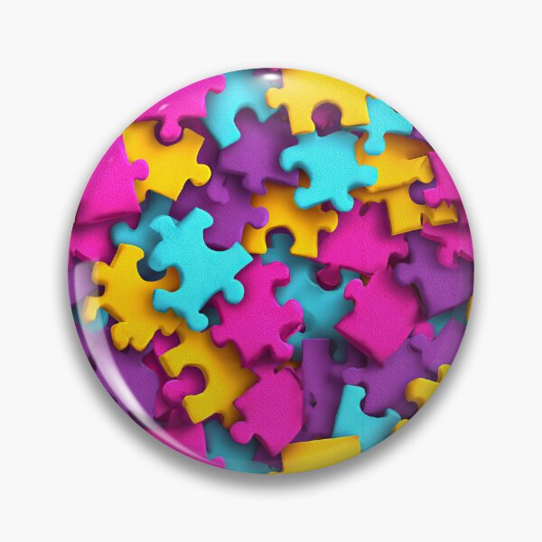 Item preview, Colorful Jigsaw Puzzle Piece Pattern designed and sold by Kybruno's Creations.