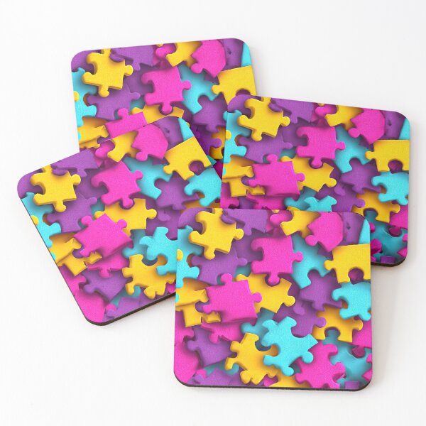 Item preview, Colorful Jigsaw Puzzle Piece Pattern designed and sold by Kybruno's Creations.