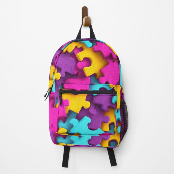 Item preview, Colorful Jigsaw Puzzle Piece Pattern designed and sold by Kybruno's Creations.