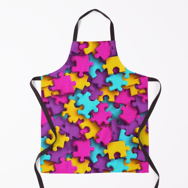 Item preview, Colorful Jigsaw Puzzle Piece Pattern designed and sold by Kybruno's Creations.