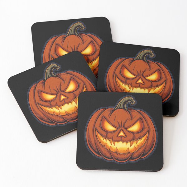 Item preview, Scary Jack O’Lantern – Spooky Halloween Pumpkin Illustration designed and sold by DamianRoy88.