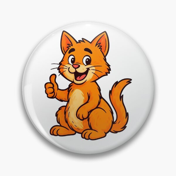 Item preview, Ginger cat with thumbs up designed and sold by ZelFun_designs.
