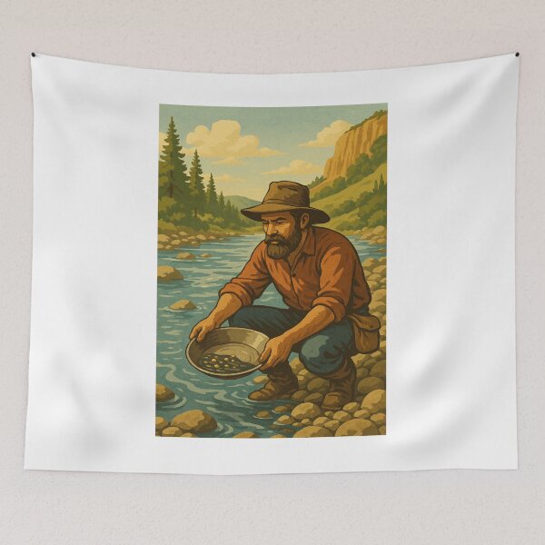 Item preview, Panning For Gold - American River designed and sold by DeBenedetto Digital Designs.