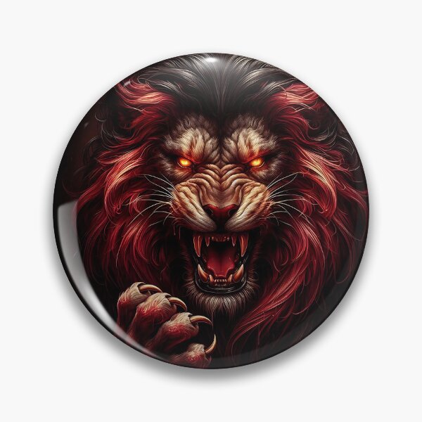 Item preview, Wild Lion of Fire designed and sold by GalleryBrisArt.