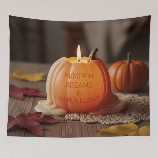 Item preview, Pumpkin Candle: "Pumpkin Dreams & Candlelight" - Cozy Fall Decor designed and sold by Karina Creative Studio.