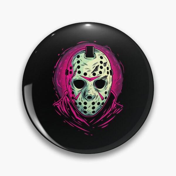 Item preview, Hockey Mask Neon Horror Tee – Friday Slasher Movie Inspired Shirt  designed and sold by Minecrafttt34.