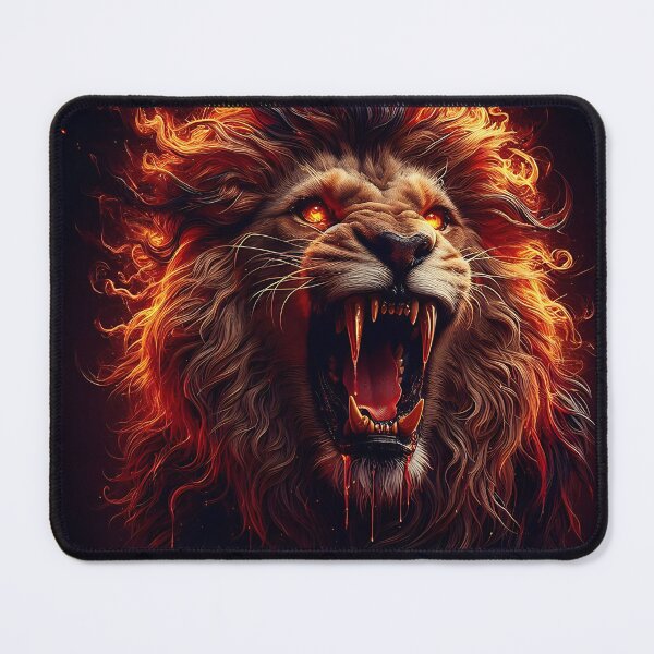 Item preview, Wild Lion of Fire designed and sold by GalleryBrisArt.