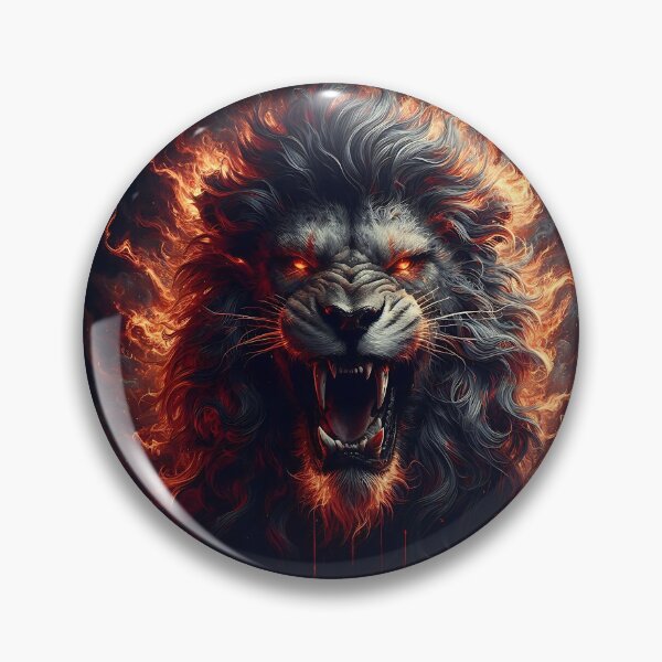 Item preview, Wild Lion of Fire designed and sold by GalleryBrisArt.