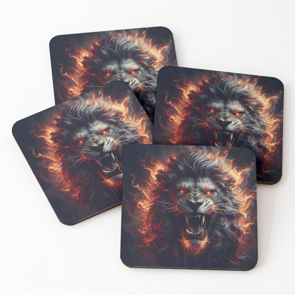 Item preview, Wild Lion of Fire designed and sold by GalleryBrisArt.
