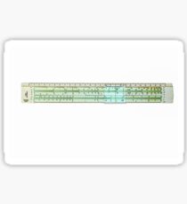 slide rule on white background Sticker