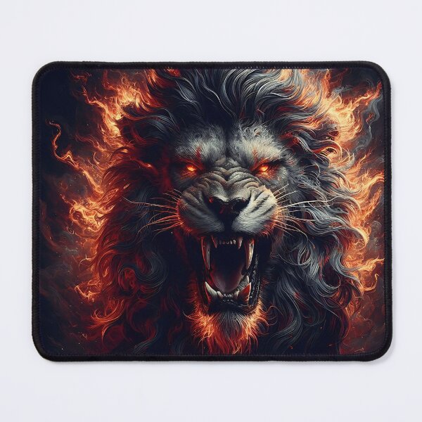 Item preview, Wild Lion of Fire designed and sold by GalleryBrisArt.