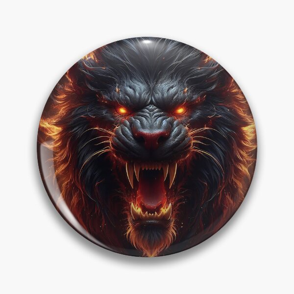 Item preview, Wild Lion of Fire designed and sold by GalleryBrisArt.