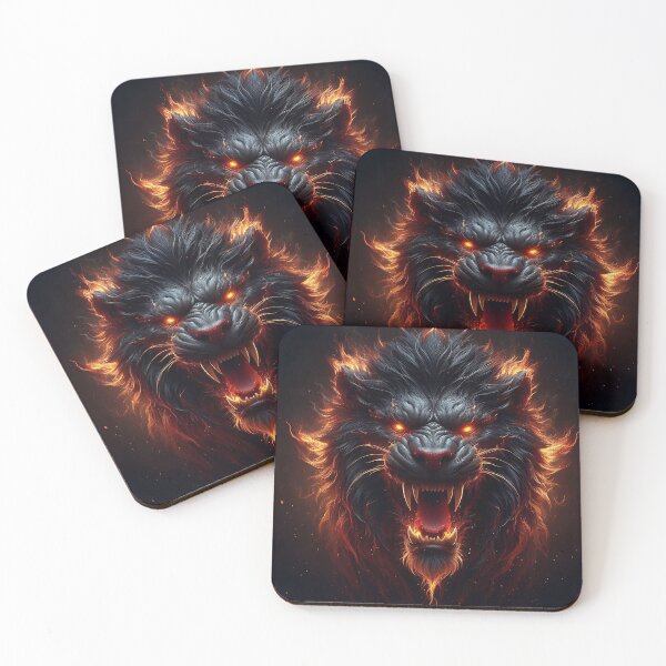 Item preview, Wild Lion of Fire designed and sold by GalleryBrisArt.