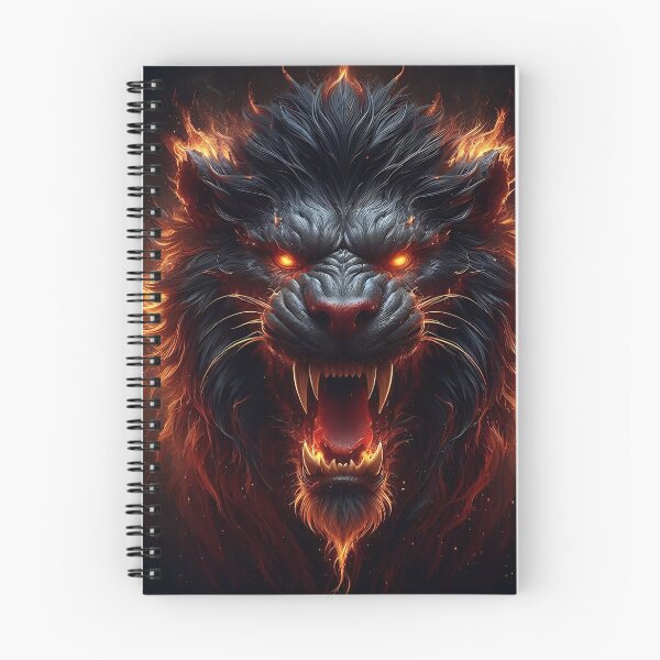 Item preview, Wild Lion of Fire designed and sold by GalleryBrisArt.