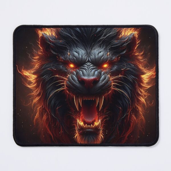 Item preview, Wild Lion of Fire designed and sold by GalleryBrisArt.