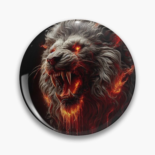 Item preview, Wild Lion of Fire designed and sold by GalleryBrisArt.
