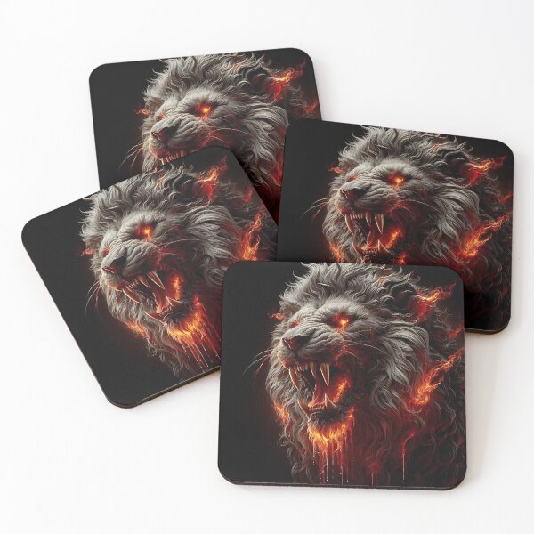 Item preview, Wild Lion of Fire designed and sold by GalleryBrisArt.