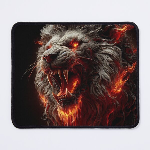 Item preview, Wild Lion of Fire designed and sold by GalleryBrisArt.