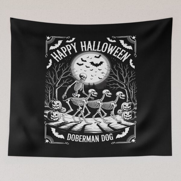 Item preview, Halloween Skeleton Walking Doberman Dog designed and sold by ticlitule.