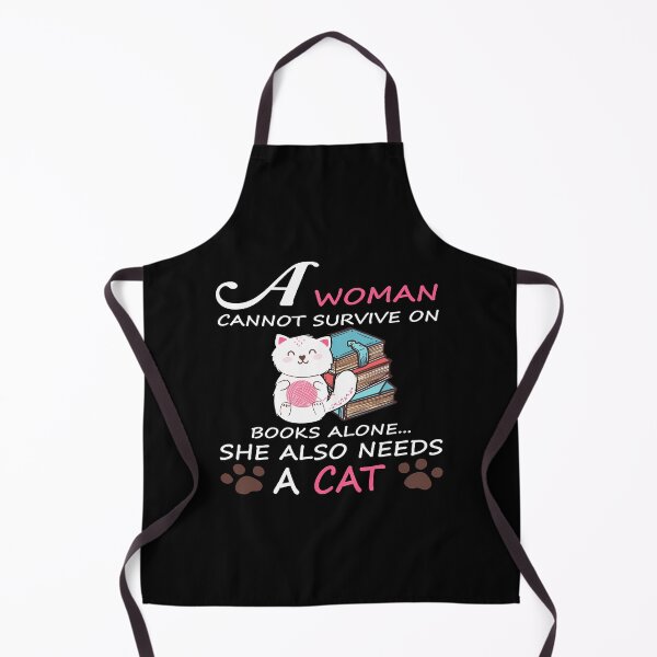 Item preview, A Woman Cannot Survive On Books Alone She Also Needs A Cat Active T-Shirt designed and sold by lickowfadembbo.
