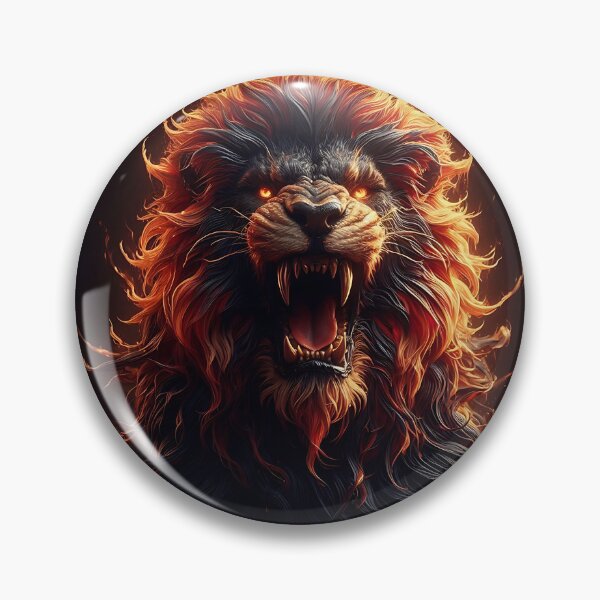Item preview, Wild Lion of Fire designed and sold by GalleryBrisArt.