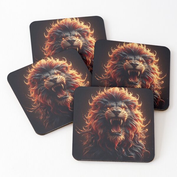 Item preview, Wild Lion of Fire designed and sold by GalleryBrisArt.