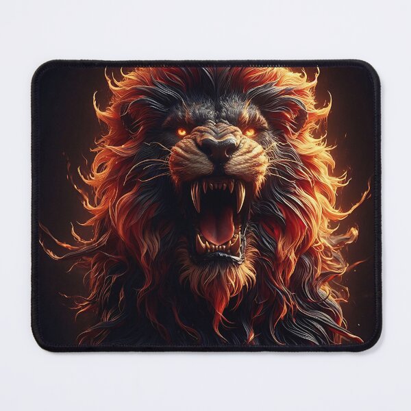 Item preview, Wild Lion of Fire designed and sold by GalleryBrisArt.