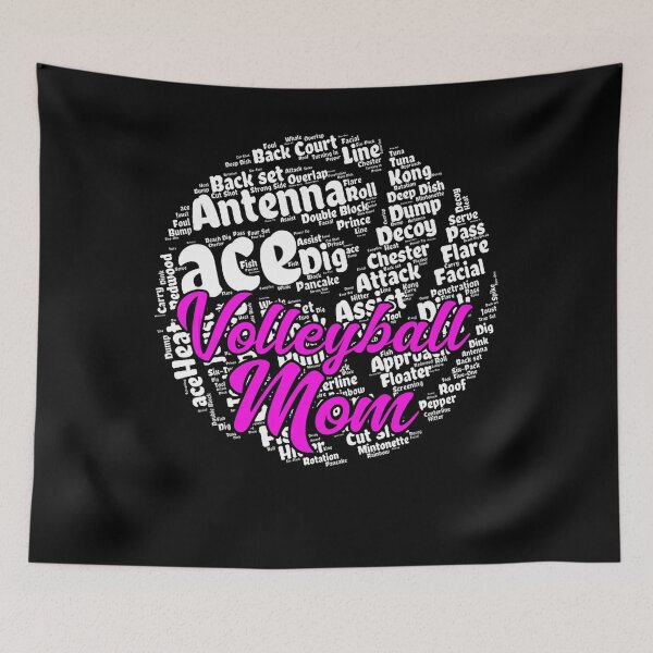 Item preview, Volleyball Mom Terminology Glossary Word cloud Shapecloud designed and sold by TomMertz.