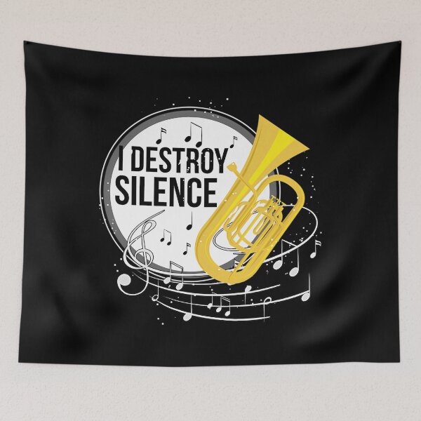 Item preview,  I Destroy Silence Tuba Print Marching Band Orchestra  designed and sold by CSilvax.