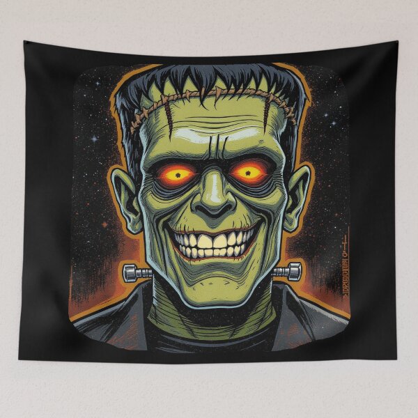 Artikelvorschau, Frankenstein-Monster – Gruselige Halloween-Horror-Illustration entworfen und verkauft von DamianRoy88.