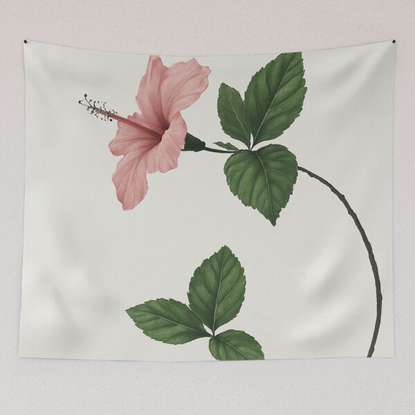 Item preview, Minimalist Hibiscus Flower – Nature Art Print designed and sold by Tik Logy.
