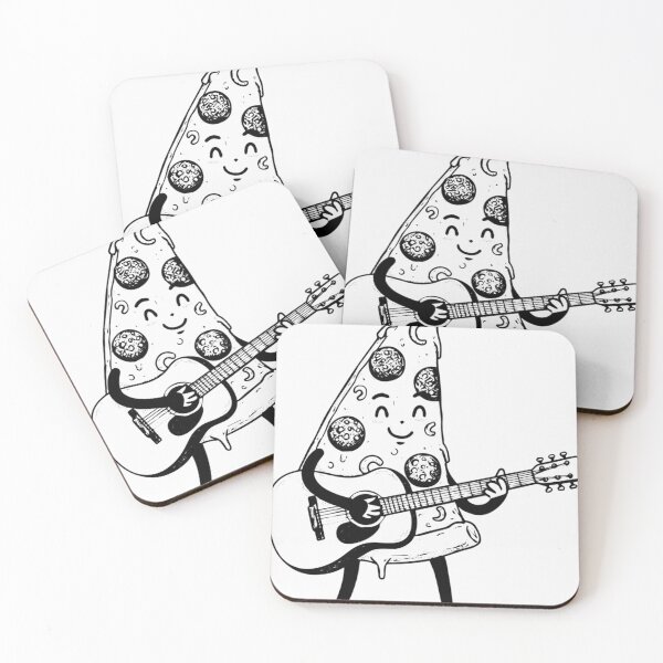 Item preview, Guitar Pizza Slice Illustration designed and sold by HaskellHaley.