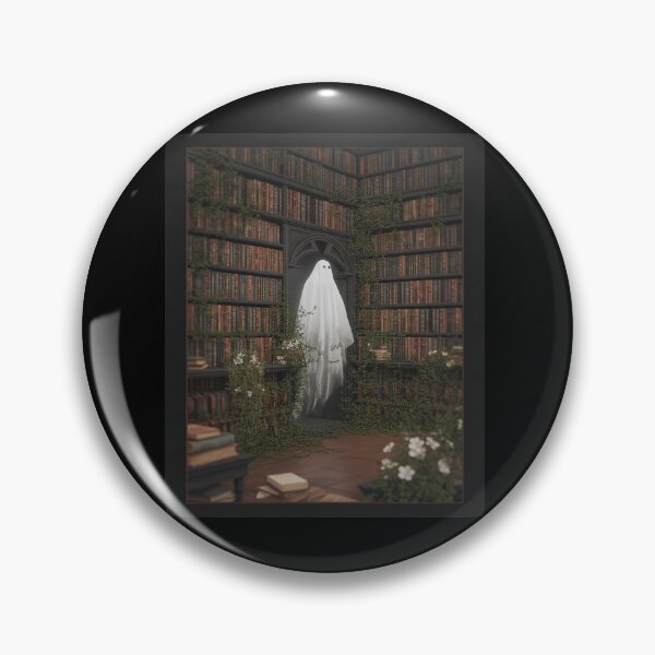 Item preview, Halloween Spooky Ghost In The Library Gothic designed and sold by tabdejinti.
