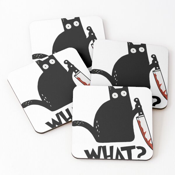 Item preview, Cat What Murderous Black Cat With Knife designed and sold by HaskellHaley.