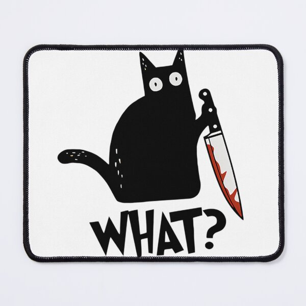 Item preview, Cat What Murderous Black Cat With Knife designed and sold by HaskellHaley.