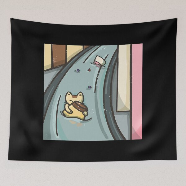 Item preview, Pudding The Cat Swept Away By The Current designed and sold by HaskellHaley.