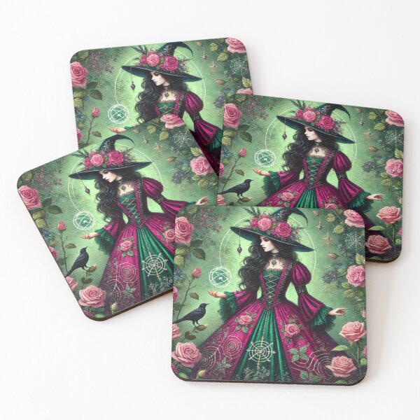Item preview, Roseveil, the Enchanted Bloom Witch designed and sold by Dream Bloom Gallery.