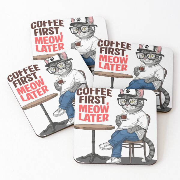 Item preview, Hipster Cat Coffee Vibes designed and sold by HaskellHaley.