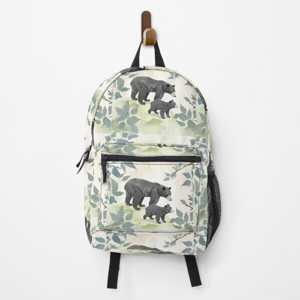 Item preview, Black Bear Mama & Cub – Rustic Wildlife Art Print & Lodge Décor designed and sold by mamawitz.