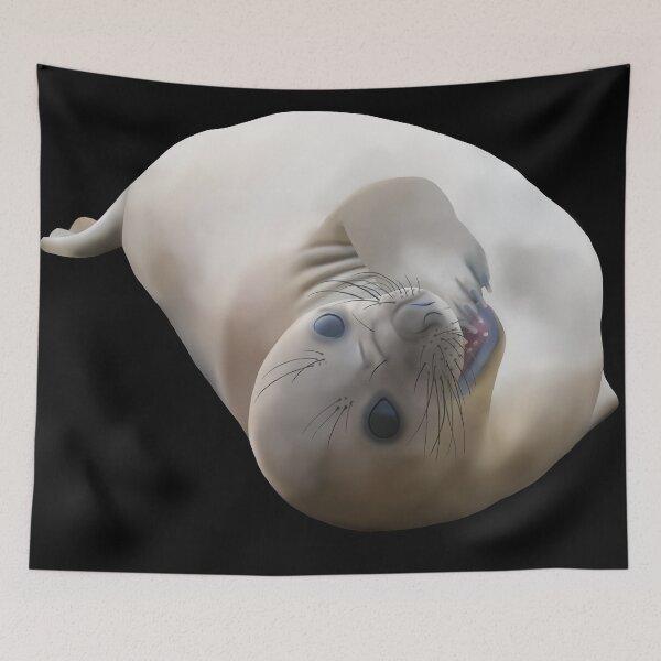 Item preview, Elephant seal biting flipper designed and sold by GivernyKate.
