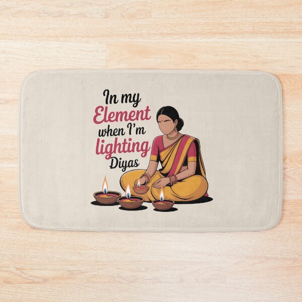 Artikelvorschau, In meinem Element, wenn ich Diyas anzünde – Traditionelles Diwali-Design entworfen und verkauft von Jollys-ArtShop.