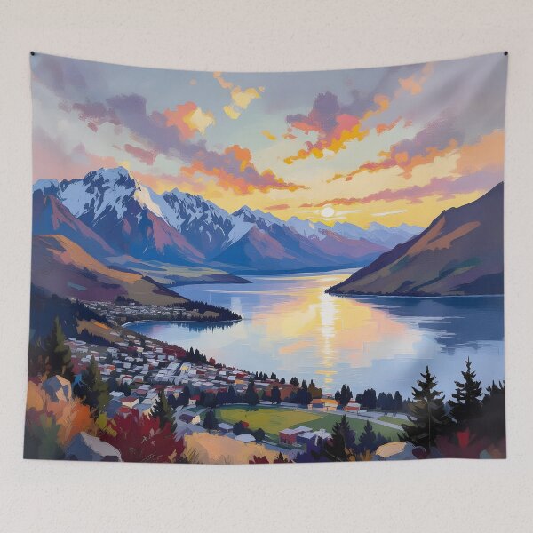 Item preview, Queenstown - New Zealand - Lake Wakatipu Sunset designed and sold by Wiss2Arts.