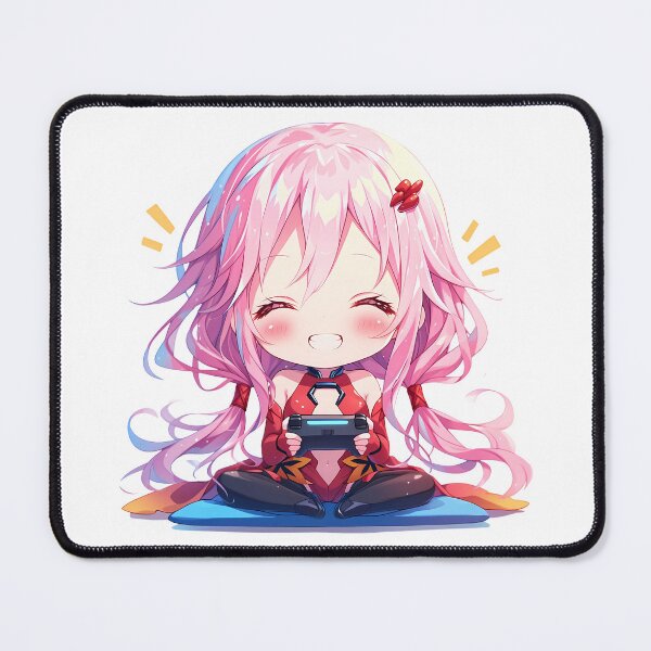 Item preview, Inori Yuzuriha Guilty Crown Anime Girl Cute Chibi Playing Video Game designed and sold by earlobejerk.