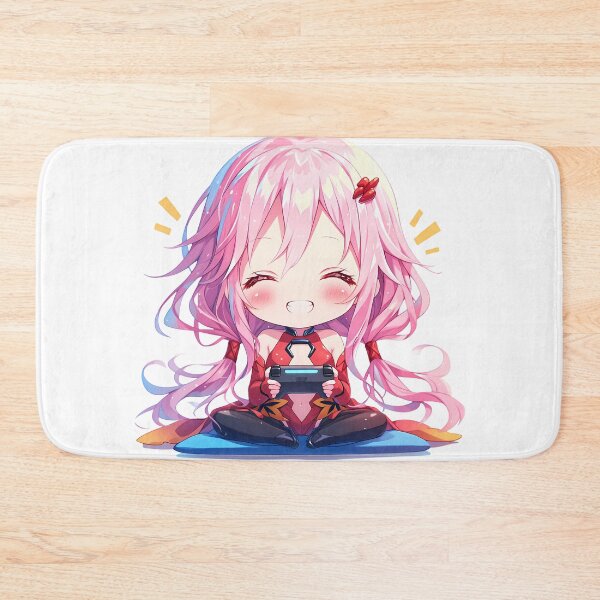 Item preview, Inori Yuzuriha Guilty Crown Anime Girl Cute Chibi Playing Video Game designed and sold by earlobejerk.