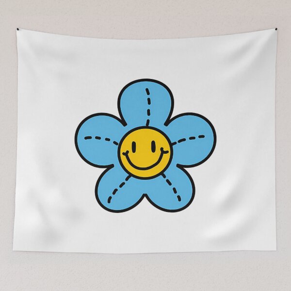 Item preview, Flor Azul Retro Vintage Dibujo designed and sold by EdificatTTArt.